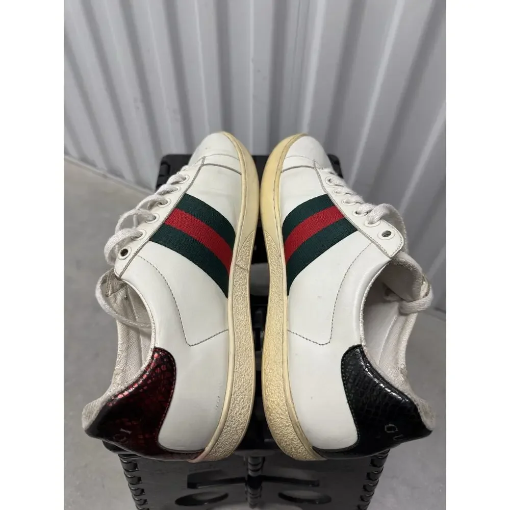 Gucci Gucci Ace Bee White Green Size 7.5 Men's - 429446 02JP0 9064